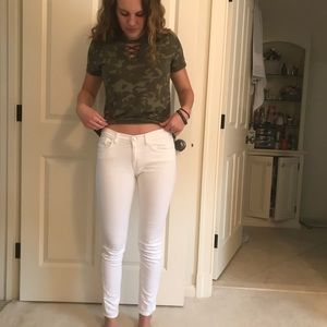J Brand skinny leg white jeans
